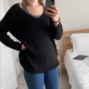 Black slouchy sweater